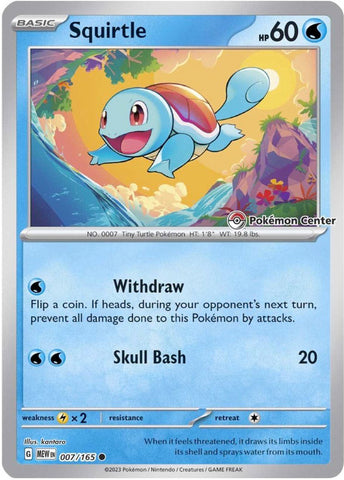 Squirtle (007/165) (Pokemon Center Exclusive) [Scarlet & Violet: Black Star Promos] - The Mythic Store | 24h Order Processing