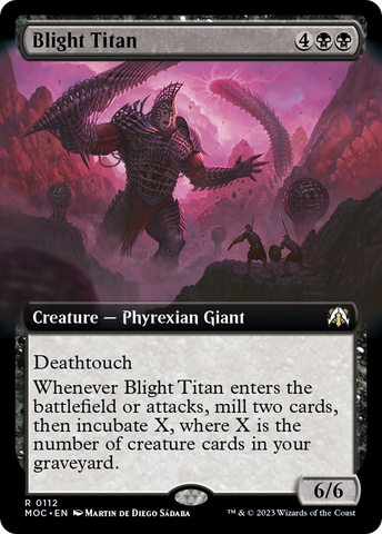 Blight Titan (Extended Art) [March of the Machine Commander] - The Mythic Store | 24h Order Processing