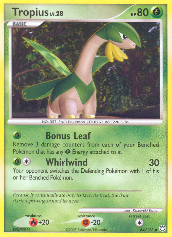 Tropius (64/123) [Diamond & Pearl: Mysterious Treasures] - The Mythic Store | 24h Order Processing