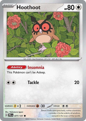 Hoothoot (077/131) [Scarlet & Violet: Prismatic Evolutions] - The Mythic Store | 24h Order Processing