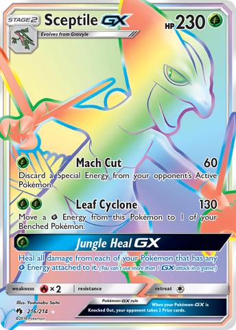 Sceptile GX (216/214) [Sun & Moon: Lost Thunder] - The Mythic Store | 24h Order Processing