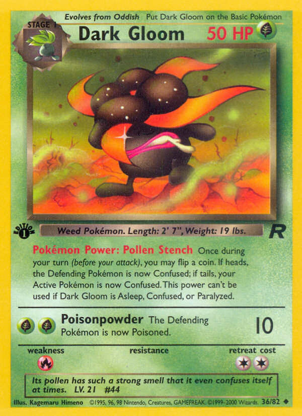 Dark Gloom (36/82) [Team Rocket 1st Edition] - The Mythic Store | 24h Order Processing