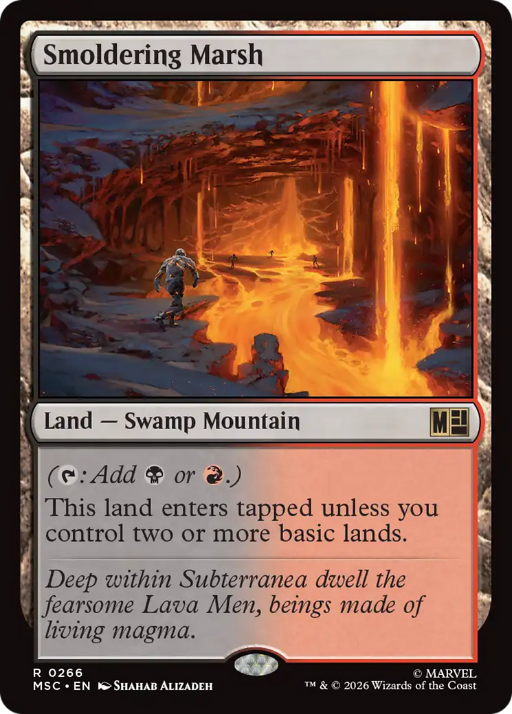 Smoldering Marsh (Surge Foil) [Marvel Super Heroes Commander] - The Mythic Store | 24h Order Processing