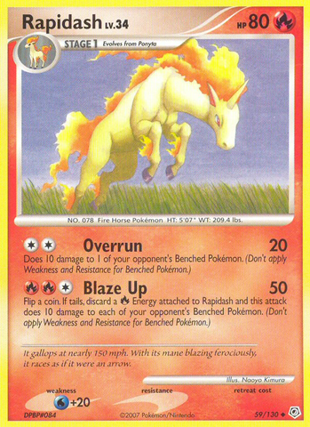 Rapidash (59/130) [Diamond & Pearl: Base Set] - The Mythic Store | 24h Order Processing