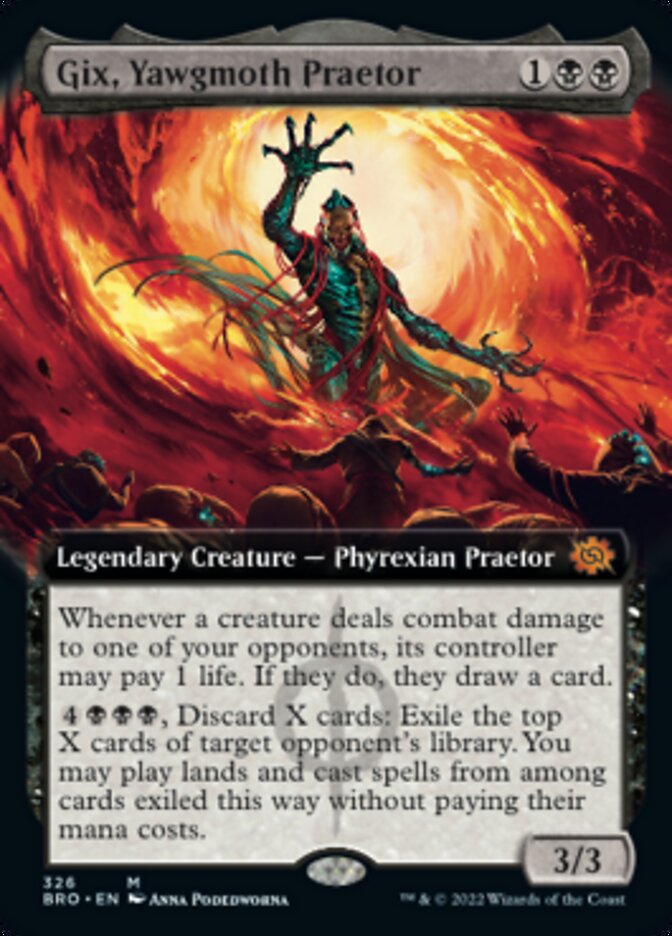 Gix, Yawgmoth Praetor (Extended Art) [The Brothers' War] - The Mythic Store | 24h Order Processing