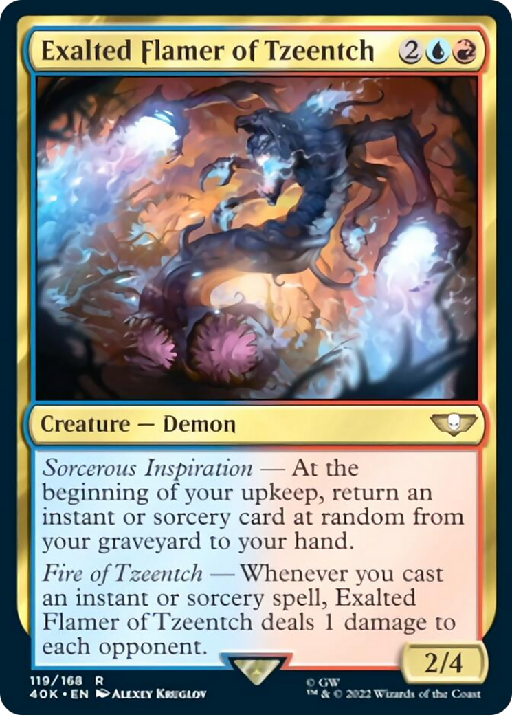 Exalted Flamer of Tzeentch (Surge Foil) [Warhammer 40,000] - The Mythic Store | 24h Order Processing