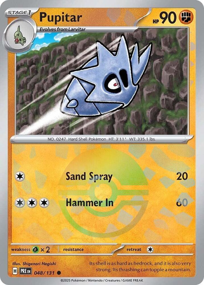 Pupitar (048/131) (Poke Ball Pattern) [Scarlet & Violet: Prismatic Evolutions] - The Mythic Store | 24h Order Processing