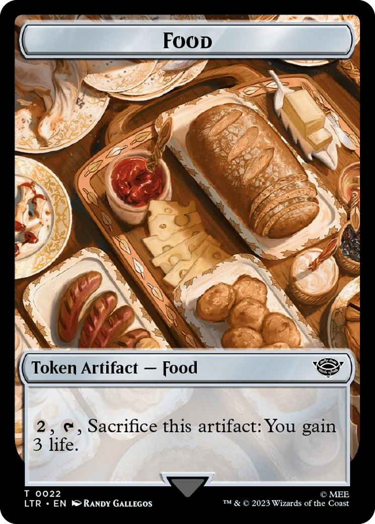 Spirit // Food (0022) Double-Sided Token (Surge Foil) [The Lord of the Rings: Tales of Middle-Earth Tokens] - The Mythic Store | 24h Order Processing