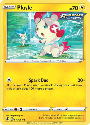 Plusle (089/264) [Sword & Shield: Fusion Strike] - The Mythic Store | 24h Order Processing