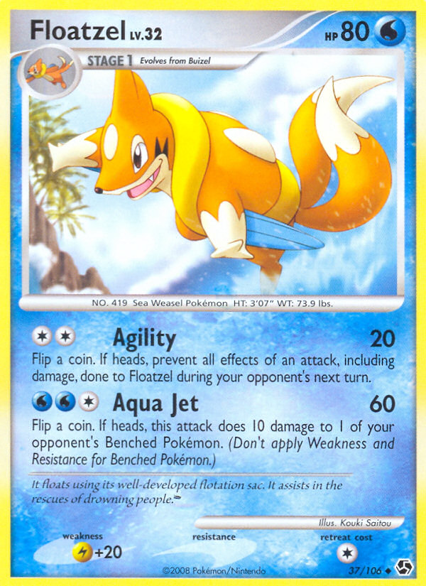 Floatzel (37/106) [Diamond & Pearl: Great Encounters] - The Mythic Store | 24h Order Processing