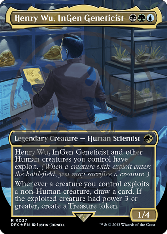 Henry Wu, InGen Geneticist (Emblem) (Borderless) [Jurassic World Collection Tokens] - The Mythic Store | 24h Order Processing