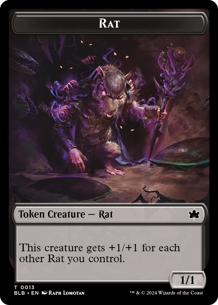 Rat Token [Bloomburrow Tokens] - The Mythic Store | 24h Order Processing