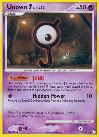 Unown J (76/146) [Diamond & Pearl: Legends Awakened] - The Mythic Store | 24h Order Processing