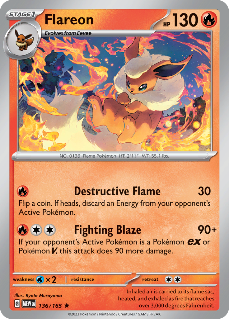 Flareon (136/165) [Scarlet & Violet 151] - The Mythic Store | 24h Order Processing