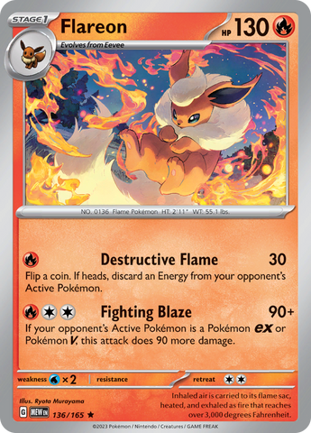 Flareon (136/165) [Scarlet & Violet 151] - The Mythic Store | 24h Order Processing