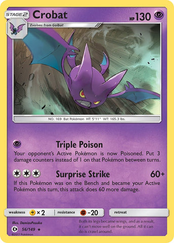 Crobat (56/149) (Cosmos Holo) (Blister Exclusive) [Sun & Moon: Base Set] - The Mythic Store | 24h Order Processing