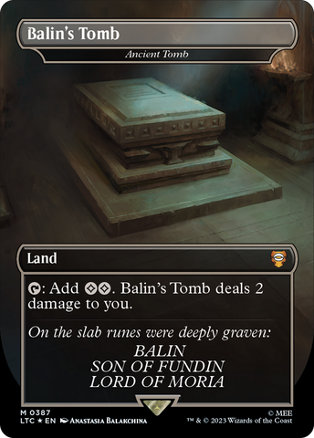 Balin's Tomb - Ancient Tomb (Borderless) (Surge Foil Realms and Relics) [The Lord of the Rings: Tales of Middle-Earth Commander] - The Mythic Store | 24h Order Processing