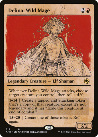 Delina, Wild Mage (Showcase) [Dungeons & Dragons: Adventures in the Forgotten Realms] - The Mythic Store | 24h Order Processing