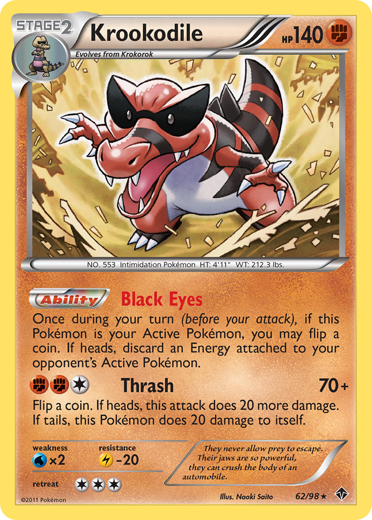 Krookodile (62/98) [Black & White: Emerging Powers] - The Mythic Store | 24h Order Processing