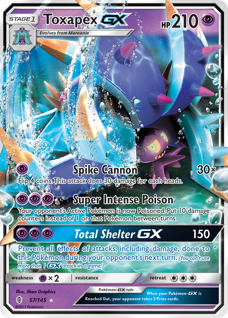 Toxapex GX (57/145) [Sun & Moon: Guardians Rising] - The Mythic Store | 24h Order Processing