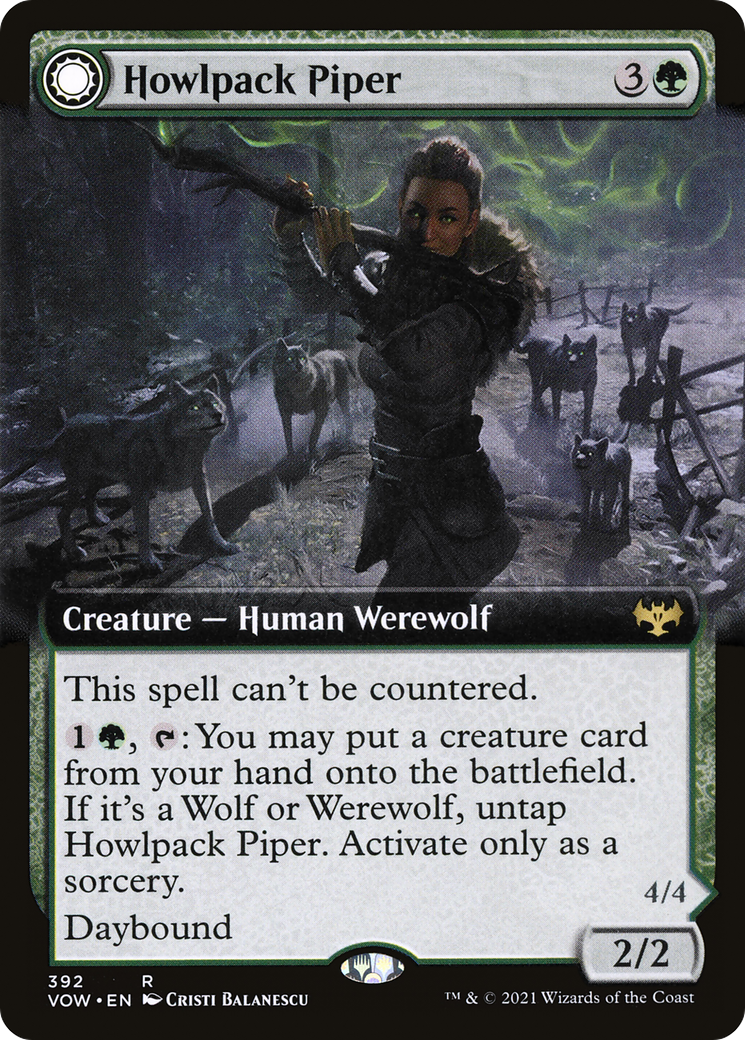 Howlpack Piper // Wildsong Howler (Extended Art) [Innistrad: Crimson Vow] - The Mythic Store | 24h Order Processing