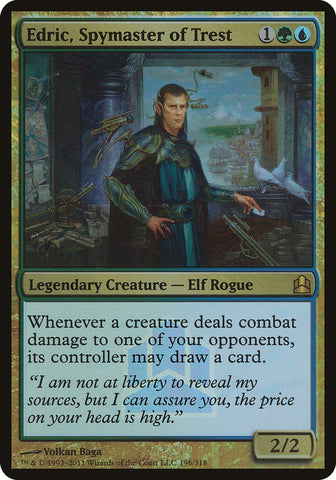 Edric, Spymaster of Trest (Launch) (Oversized) [Commander 2011 Oversized] - The Mythic Store | 24h Order Processing