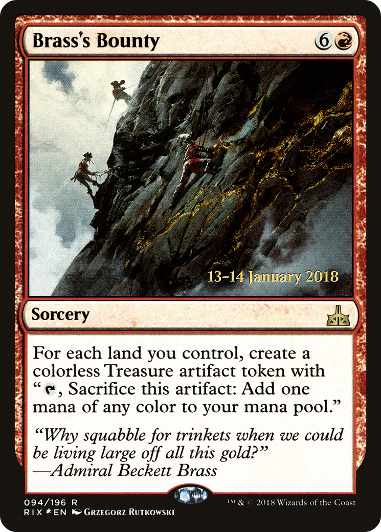 Brass's Bounty [Rivals of Ixalan Prerelease Promos] - The Mythic Store | 24h Order Processing