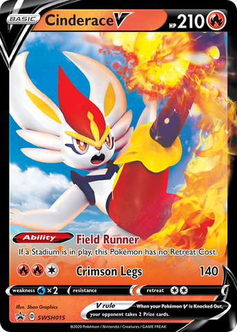 Cinderace V (SWSH015) (Jumbo Card) [Sword & Shield: Black Star Promos] - The Mythic Store | 24h Order Processing