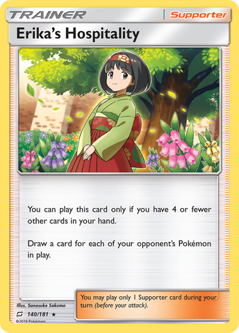 Erika's Hospitality (140/181) [Sun & Moon: Team Up] - The Mythic Store | 24h Order Processing