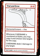 Trial and Error [Mystery Booster Playtest Cards] - The Mythic Store | 24h Order Processing