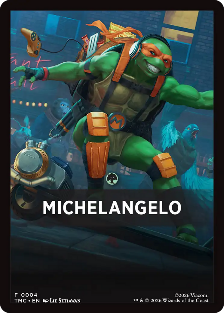 Michelangelo Theme Card [Teenage Mutant Ninja Turtles Commander Tokens] - The Mythic Store | 24h Order Processing