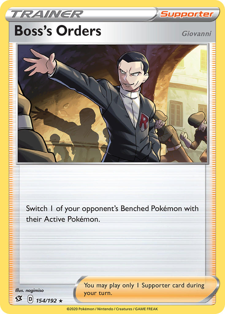 Boss's Orders (154/192) (Giovanni) (Theme Deck Exclusive) [Sword & Shield: Rebel Clash] - The Mythic Store | 24h Order Processing