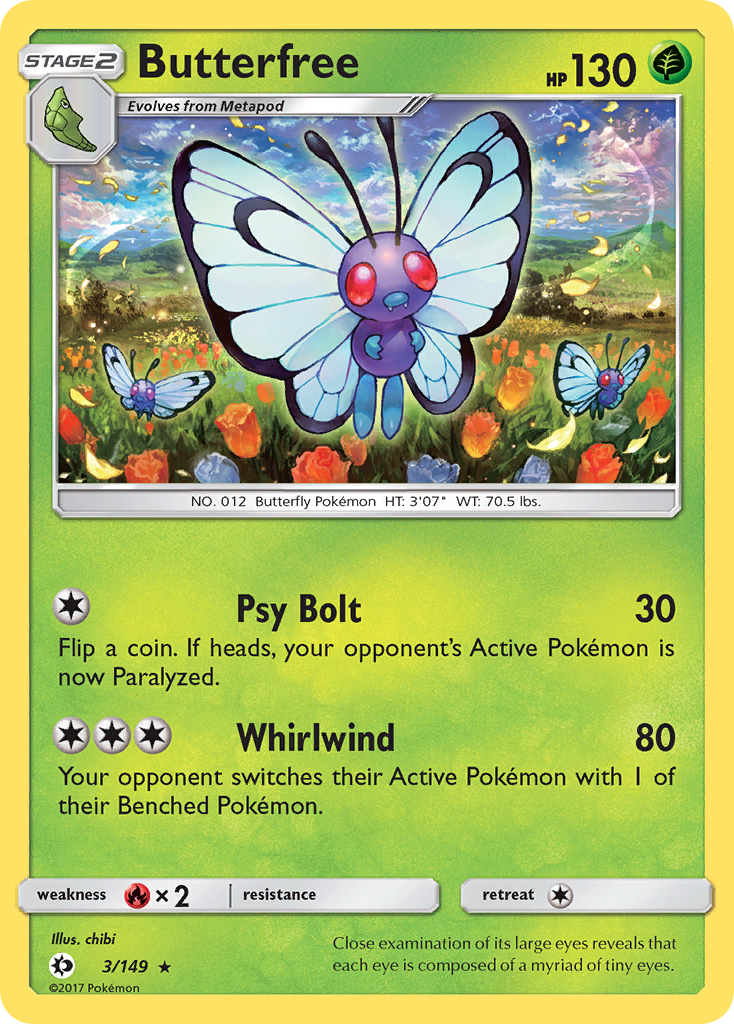 Butterfree (3/149) [Sun & Moon: Base Set] - The Mythic Store | 24h Order Processing