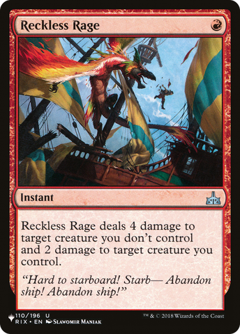 Reckless Rage [The List] - The Mythic Store | 24h Order Processing