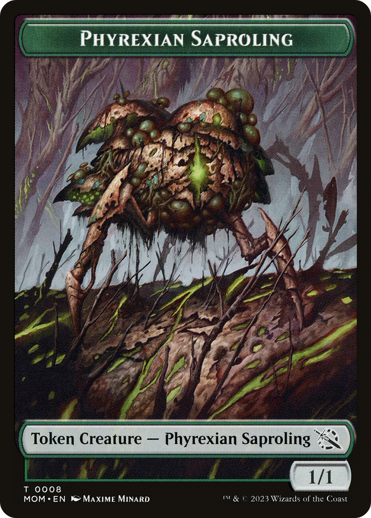 Treasure (20) // Phyrexian Saproling Double-Sided Token [March of the Machine Tokens] - The Mythic Store | 24h Order Processing