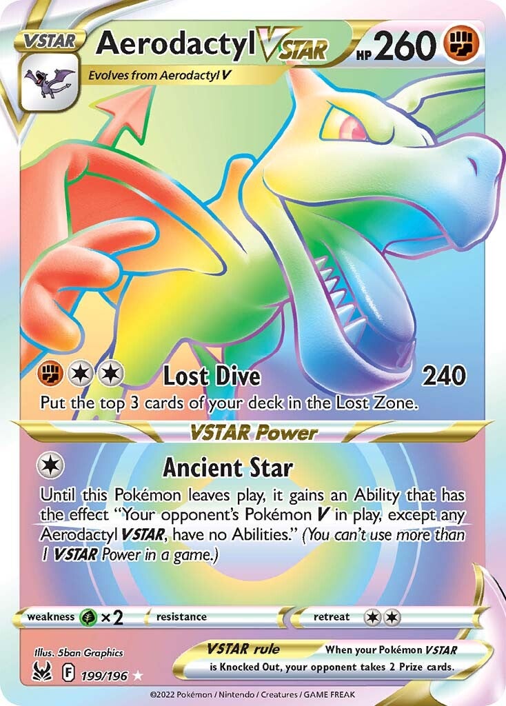 Aerodactyl VSTAR (199/196) [Sword & Shield: Lost Origin] - The Mythic Store | 24h Order Processing