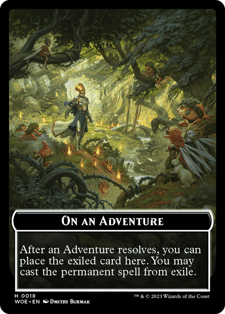 Wicked Role / Cursed Role // Emblem - On An Adventure Double-Sided Token [Wilds of Eldraine Tokens] - The Mythic Store | 24h Order Processing