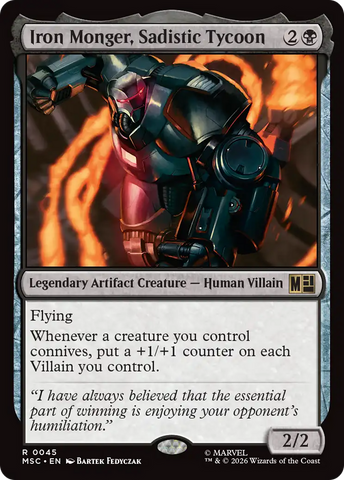 Iron Monger, Sadistic Tycoon (Surge Foil) [Marvel Super Heroes Commander] - The Mythic Store | 24h Order Processing