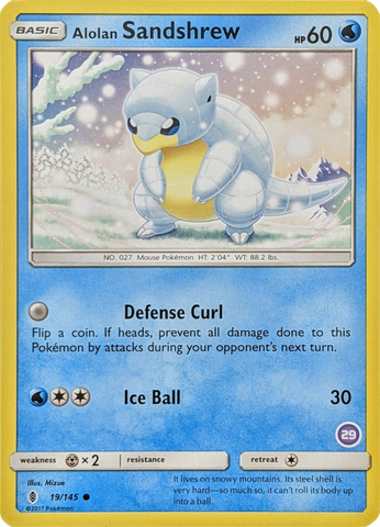 Alolan Sandshrew (19/145) (Deck Exclusive #29) [Sun & Moon: Trainer Kit - Alolan Sandslash] - The Mythic Store | 24h Order Processing
