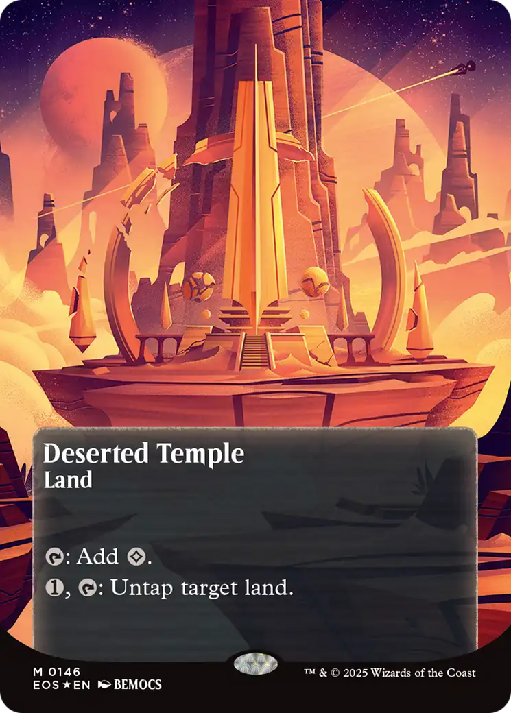 Deserted Temple (0146) (Borderless) (Galaxy Foil) [Edge of Eternities: Stellar Sights] - The Mythic Store | 24h Order Processing