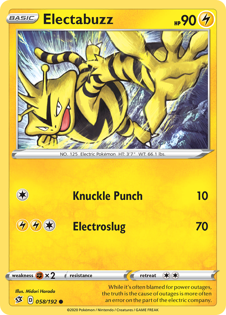 Electabuzz (058/192) [Sword & Shield: Rebel Clash] - The Mythic Store | 24h Order Processing