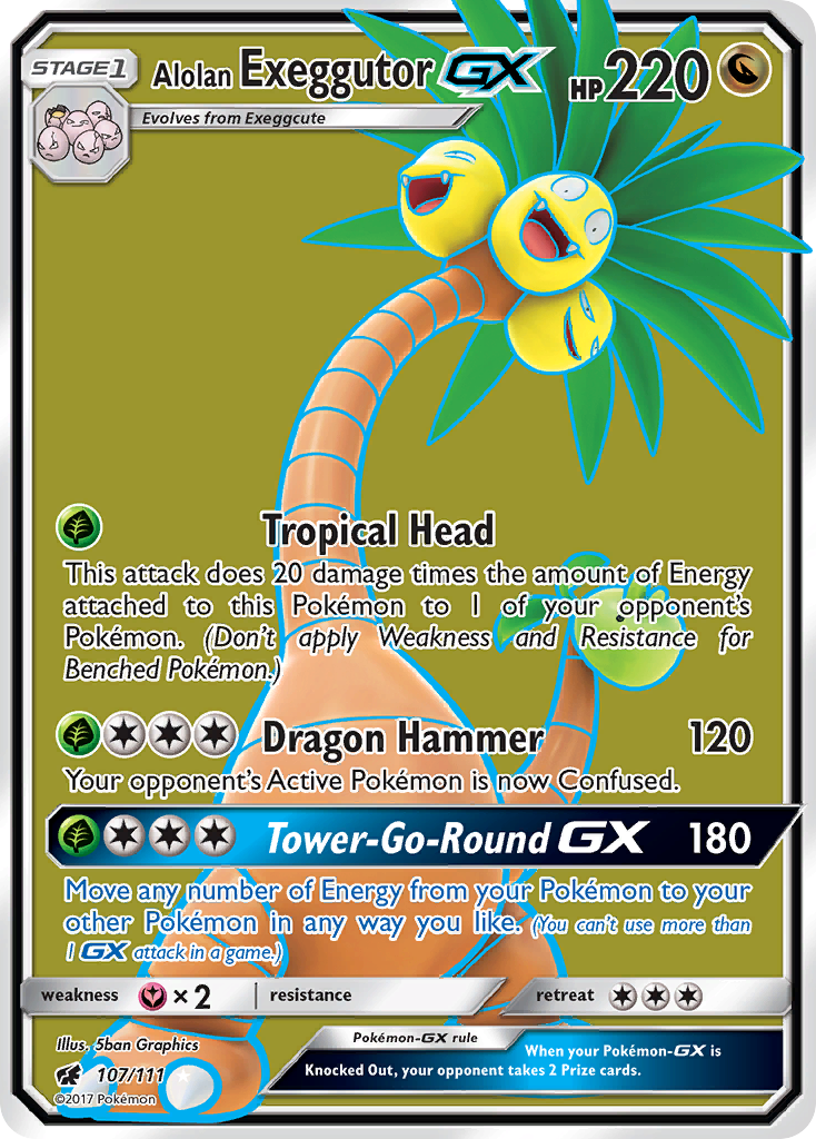 Alolan Exeggutor GX (107/111) [Sun & Moon: Crimson Invasion] - The Mythic Store | 24h Order Processing