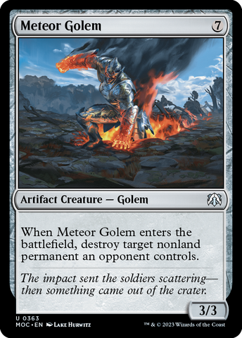 Meteor Golem [March of the Machine Commander] - The Mythic Store | 24h Order Processing