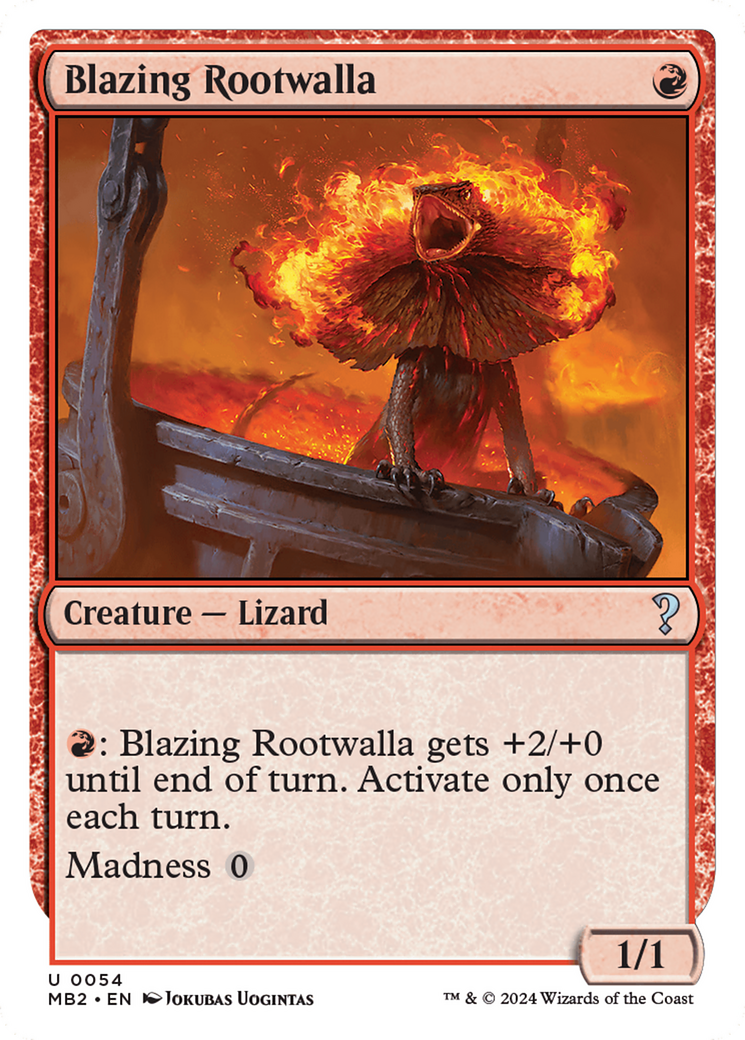 Blazing Rootwalla (White Border) [Mystery Booster 2] - The Mythic Store | 24h Order Processing