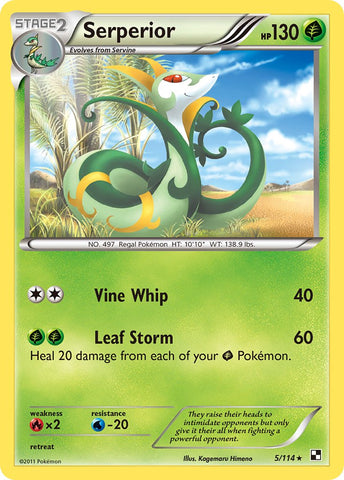 Serperior (5/114) (Cracked Ice Holo) (Theme Deck Exclusive) [Black & White: Base Set] - The Mythic Store | 24h Order Processing
