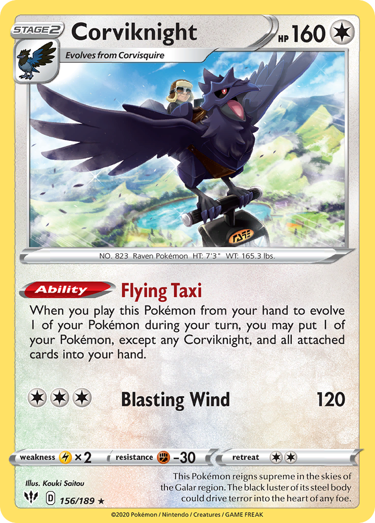 Corviknight (156/189) [Sword & Shield: Darkness Ablaze] - The Mythic Store | 24h Order Processing