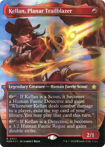 Kellan, Planar Trailblazer (Borderless) (Mana Foil) [Foundations] - The Mythic Store | 24h Order Processing