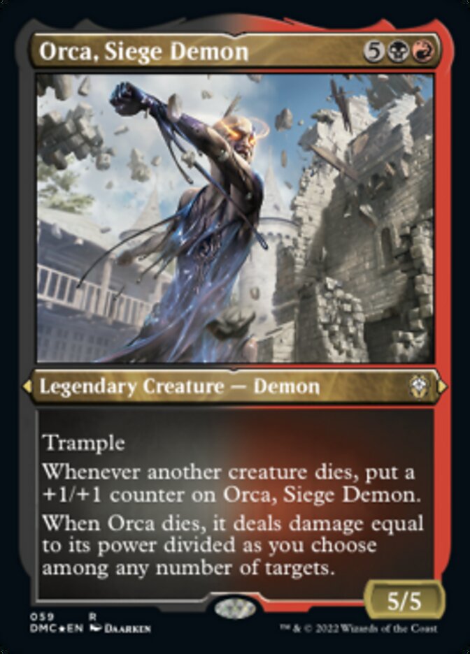 Orca, Siege Demon (Foil Etched) [Dominaria United Commander] - The Mythic Store | 24h Order Processing
