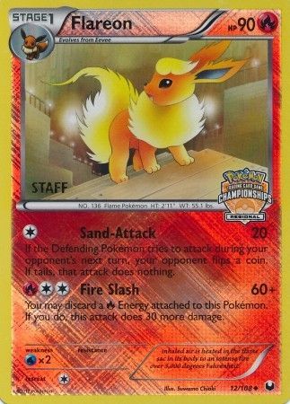 Flareon (12/108) (Regional Championship 2013 Promo Staff) [Black & White: Dark Explorers] - The Mythic Store | 24h Order Processing