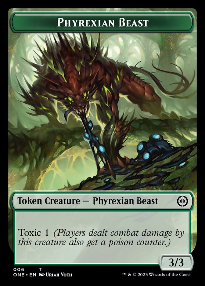 Rebel // Phyrexian Beast Double-Sided Token [Phyrexia: All Will Be One Tokens] - The Mythic Store | 24h Order Processing